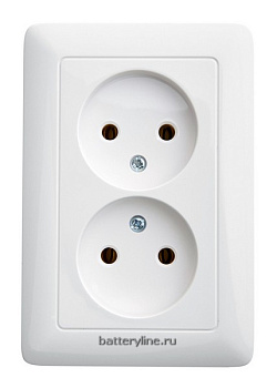 Розетка 2гн Schneider Electric ХИТ белая 16А RS16-235-B (1/10) 017448