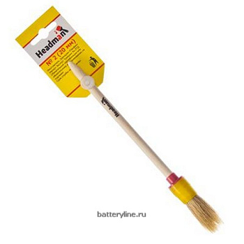 Кисть малярная круглая пласт.оправа 20мм (нат.щетина) [682-034]