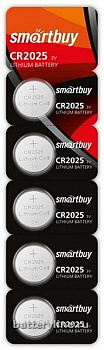 Батарейка CR2025 3v SmartBuy BL5 (1/5/100) 