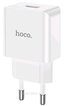 Зарядка сетевая вых=(5V; 2.1A USB) HOCO C106A белый 783882 Зарядка сетевая вых=(5V; 2.1A USB) HOCO C106A белый 783882