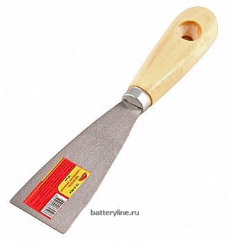 Шпатель  40мм металл дерев.ручка Hobbi [12-0-004]