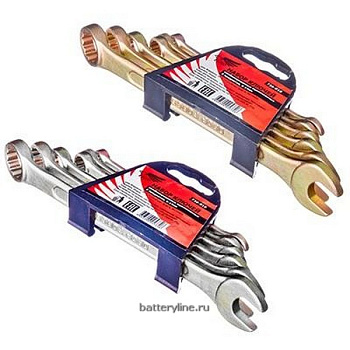 Ключ  (набор  6шт) 6 до 14мм рожково-накидн (полиров CRV хромванадий) FALCO [736-010]