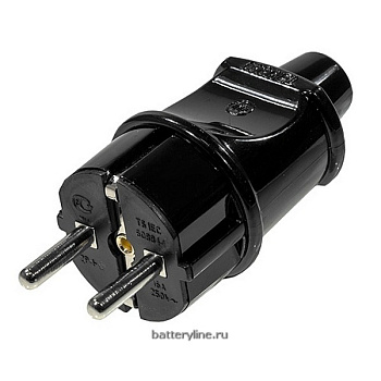 Вилка ЗК Makel M52 (10052) черный 16A Вилка ЗК Makel M52 (10052) черный 16A