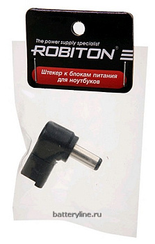 Штекер питания ноутбука 5.5*1.9mm L=12mm Acer угловой Robiton NB-LUAQ BL1