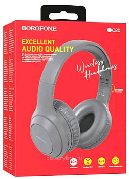 Гарнитура беспроводная полноразмерная Borofone BO20 Bluetooth +10h серый 387803 Гарнитура беспроводная полноразмерная Borofone BO20 Bluetooth +10h серый 387803