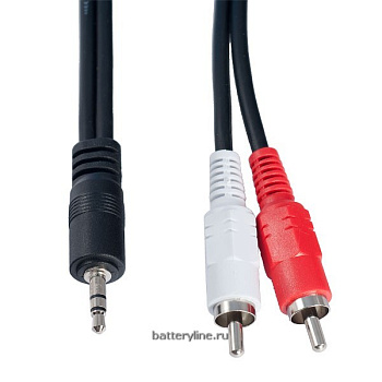 Шнур джек3.5-2T (Stereo3.5-2RCAшт) литой 5.0m Шнур джек3.5-2T (Stereo3.5-2RCAшт) литой 5.0m
