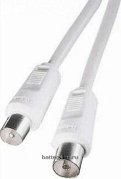 Удлинитель антенный 10м (RG-6) (штекер-гнездо) белый