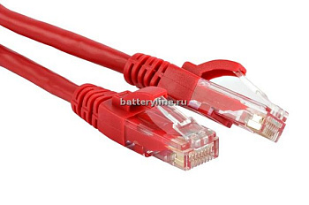 Кабель Патч-корд 5e (RJ45-RJ45)  0.5м литой (pp12-0.5m/R) красн