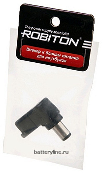 Штекер питания ноутбука 6.5*3.0mm L=10mm Toshiba угловой Robiton NB-LUAE BL1 