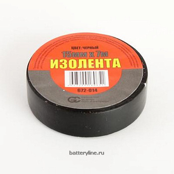 Изолента ПВХ 15мм х  7м черная 17-01-002 Изолента ПВХ 15мм х  7м черная 17-01-002
