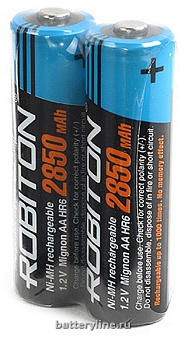 аккумулятор R6 2850mAh NiMh ROBITON  б/б (1/2/50)