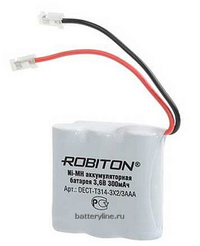аккумулятор р/т 3,6v 3*2/3AAA 300 mAh NiMh ROBITON DECT-T314-3X2/3AAA (аналог 284 314) 947238 аккумулятор р/т 3,6v 3*2/3AAA 300 mAh NiMh ROBITON DECT-T314-3X2/3AAA (аналог 284 314) 947238
