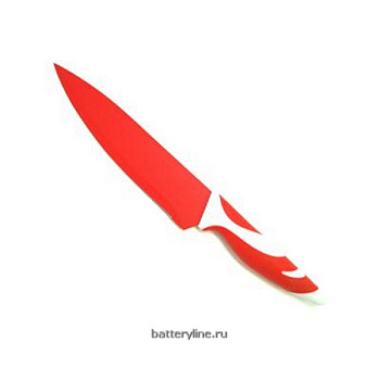 Нож кухонный 17.5см (7" ручк.пласт.бел-красн) красн.лезвие VETTA NSP03-4 (1/12) [803-096]