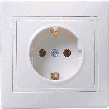 Розетка 1гнЗК IEK Кварта белая 16А ERK14-K01-16-DM 210897