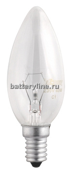 Лампа C1/B35 свеча E14 40W clear ДС 220-230V (россия) Лампа C1/B35 свеча E14 40W clear ДС 220-230V (россия)