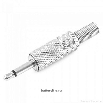 Штекер джек2.5 моно металл/пружинка